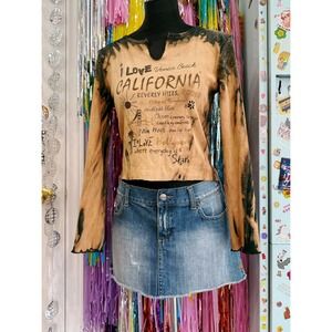 Vintage I Love California Tie Dye Graphic Long Sleeve Tee